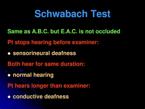 schwabach test|hertz ear testing.